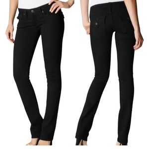 True Religion Billy Straight Jeans Black Size 28
